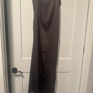 Meshki Dark Brown Satin Dress